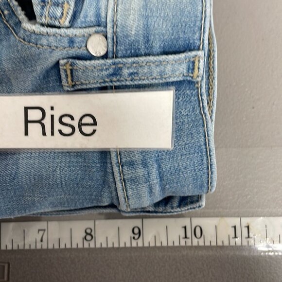 Level 99 Jeans Ankle Raw Hem Splatter Blue Medium Wash Denim Size 28 - Picture 13 of 14